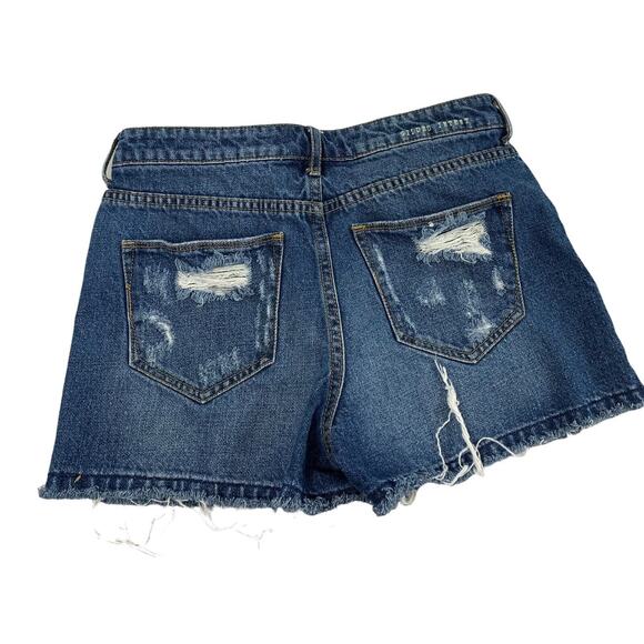 Gilded Intent Cut Off Jean Shorts Womens 28‎ High Rise Distress Destroyed Denim - Picture 2 of 7